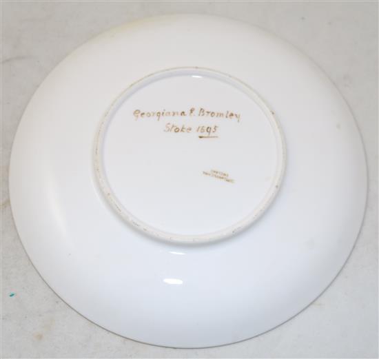 A group of Copeland Spode flower painted ceramics, the latter 18cm